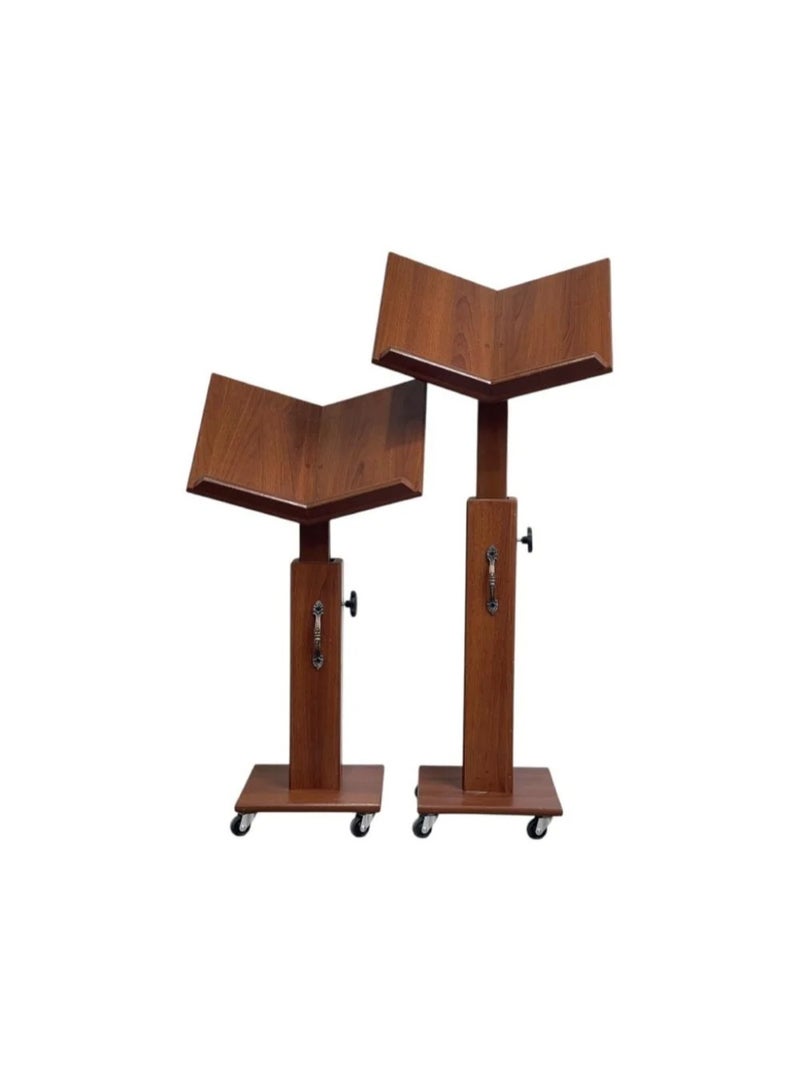 Quran stand/Quran holder, brown wood, height adjustable - Image 2